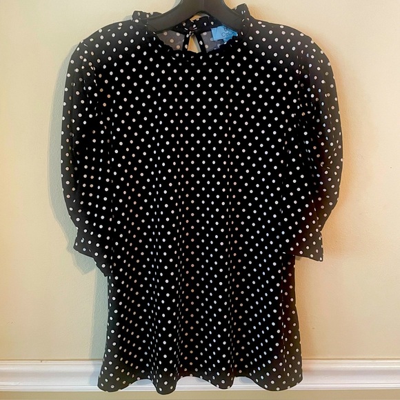 Cece women’s polka dot blouse size large. Worn twice, in excellent condition - Picture 1 of 4